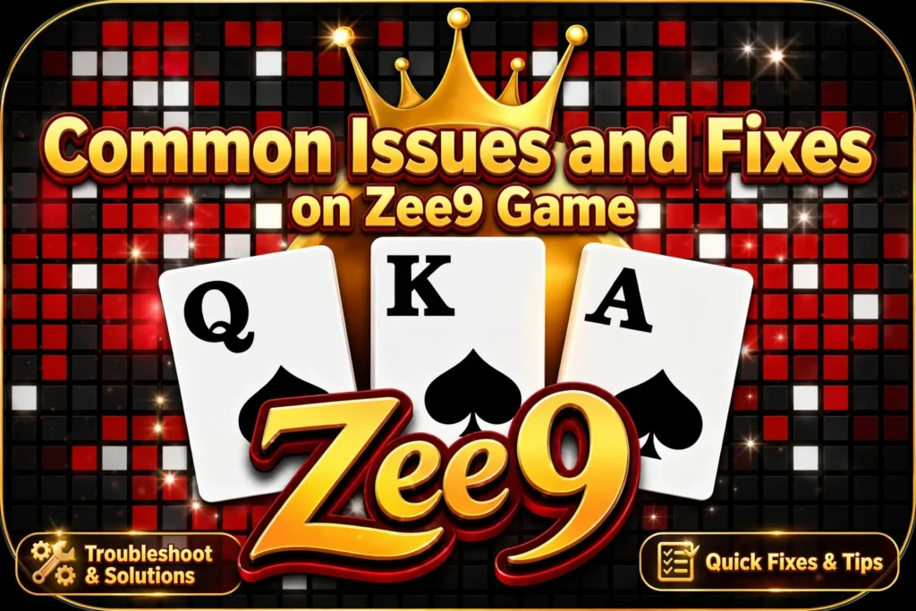 Common Issues and Fixes on Zee9 Game