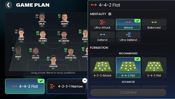 FC Mobile 27 APK squad building screenshot
